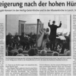 Konzertkritik zum Solokonzert mit Orchester in den Schorndorfer Nachrichten (7.3.2013)