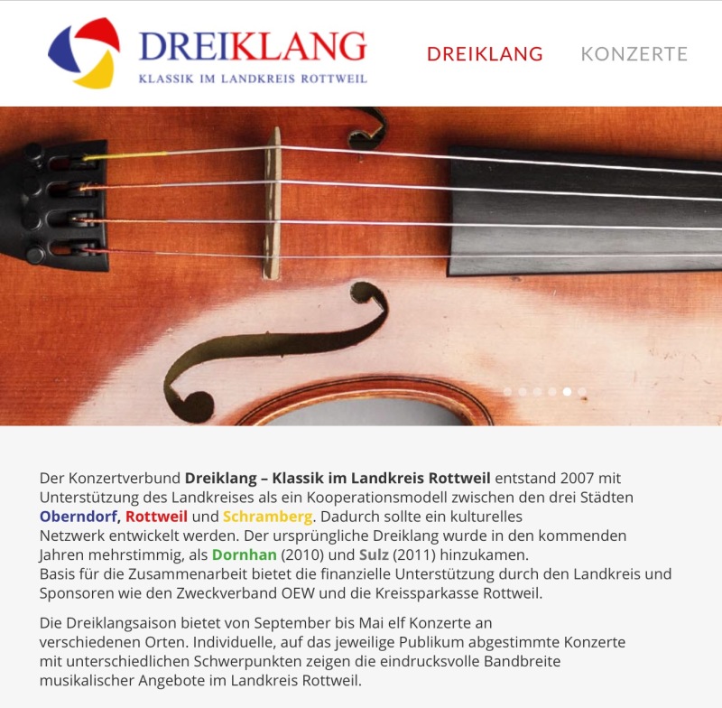 Konzertreihe „Dreiklang“ im Landkreis Rottweil Konzertreihe „Dreiklang“ im Landkreis Rottweil