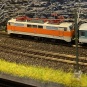 Erste Testfahrt auf der inneren Wendeschleife mit angelegtem Pantographen.