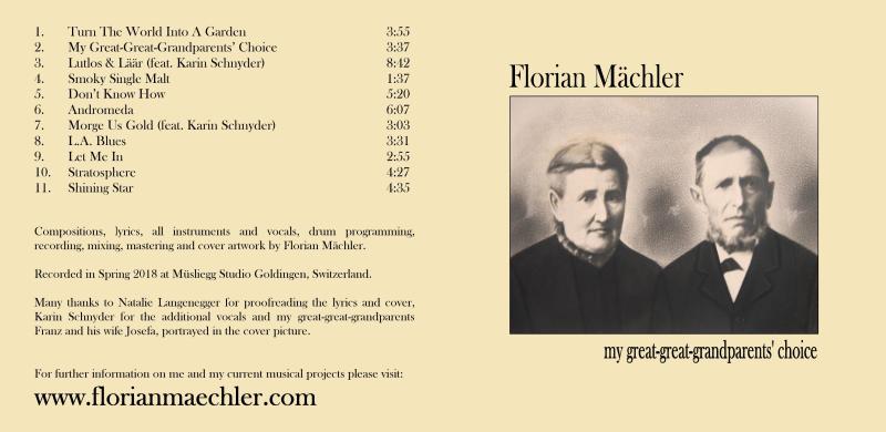 Florian Mächler "my great-great-grandparents' choice