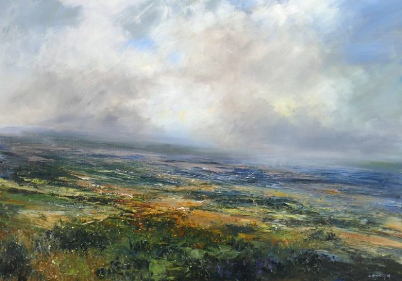On the moors (painting by Kristan Baggaley)