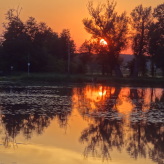 Sonnenuntergang in Bialoweza