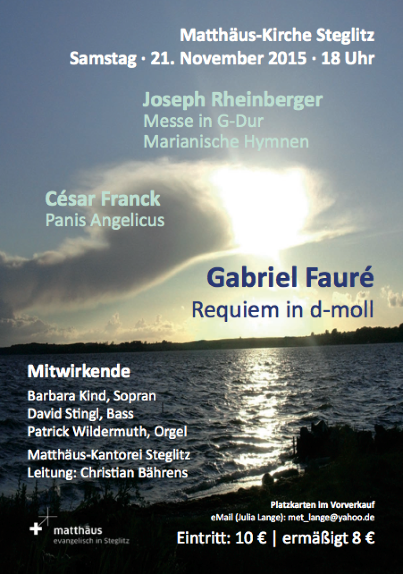 Plakat Fauré-Requiem Plakat Fauré-Requiem