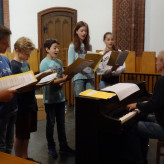 Probe in der Apsis der Matthäuskirche