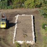 vorbereitende Arbeiten an der Langterrasse