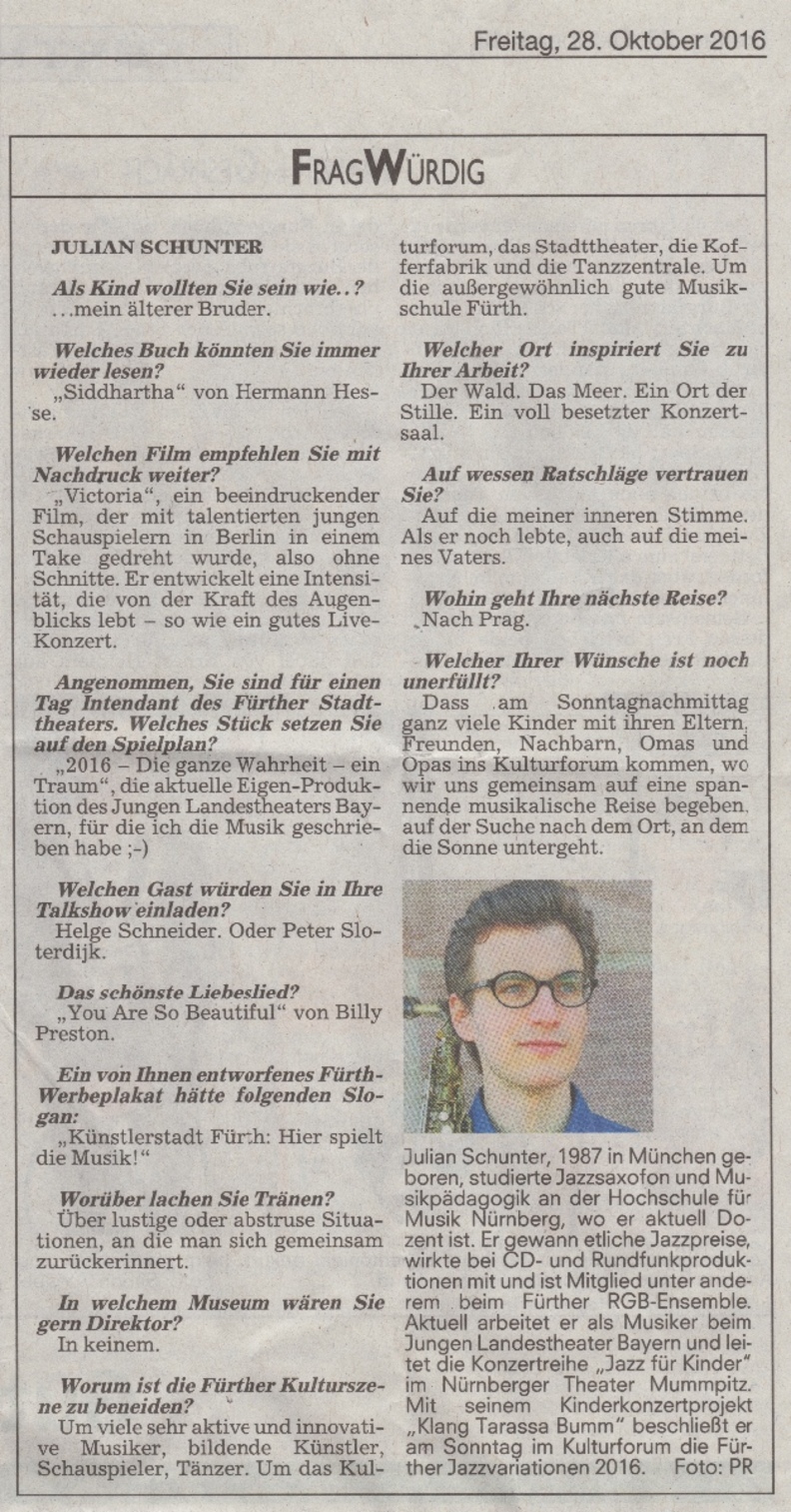 FragWürdig. Interview mit Julian Schunter.