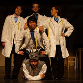 Tischlein Deck Dich (Theater an der Rott, May 2015) Elsa Giannoulidou, Jakob Puchmayr, Yechan Lee, Martin Kiener, Marika Rainer. © Rupert Rieger