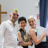 Vor dem Konzert mit Michael Maria Ziffels und Yun Qi Wong, Achtelton Hitzacker 2023, Fotograf: Rainer Erhard