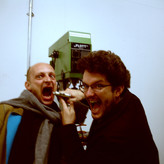 "die Schöpfung" im Wasserkraftwerk Zervreila tief im Berg 2009, mit René Perler in der "Garderobe"