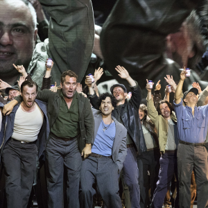 Als Alaska Wolf Joe in "Aufstieg und Fall der Stadt Mahagonny" an der Opera Vlaanderen