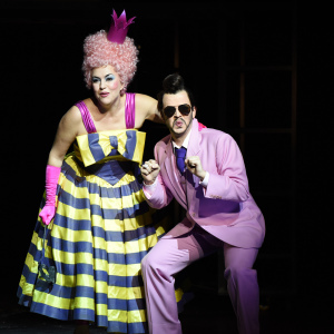 Als Leander in "Die Liebe zu drei Orangen" mit Julia Faylenbogen (Clarice)-Foto: Christian Kleiner