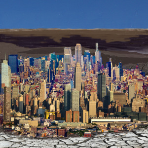 Future fear  (2024)   pencil as brush and eraser  I  art print on wood  I  55 x 71 cm