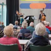 NNO piano trio Sergei Bolotny violin Sven Sven Otte double bass Keiko Sakuma piano foto Cultureel Centrum Zuidhorn