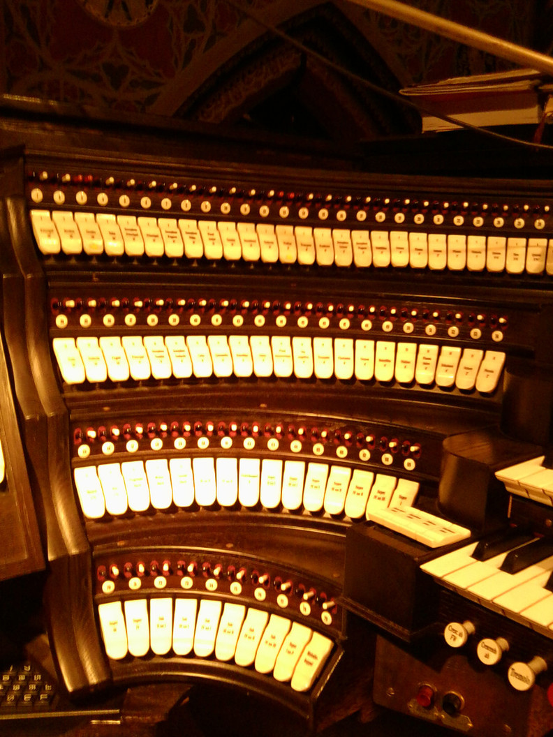 Register der Orgel in der Marienbasilika Kevelaer