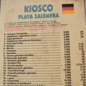 Es gibt auch in anderen Ländern sehr leckere Fischgerichte, hier ein Beispiel aus La Palma, eine der kanarischen Inseln in Spanien