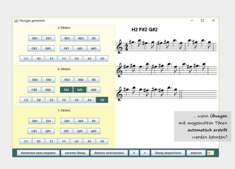 Tool "Übungen generieren"