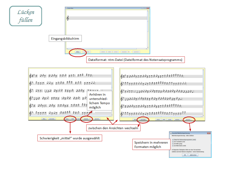 Lücken füllen - Hilfe-Screenshot