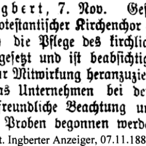 Der Zeitungsbericht zur Gründung