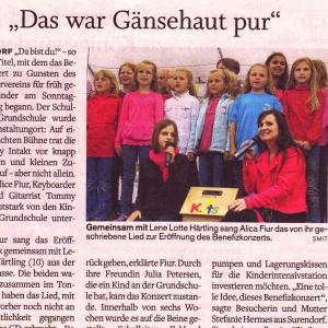 Eckernförder Zeitung 06/2013 "Das war Gänsehaut pur"