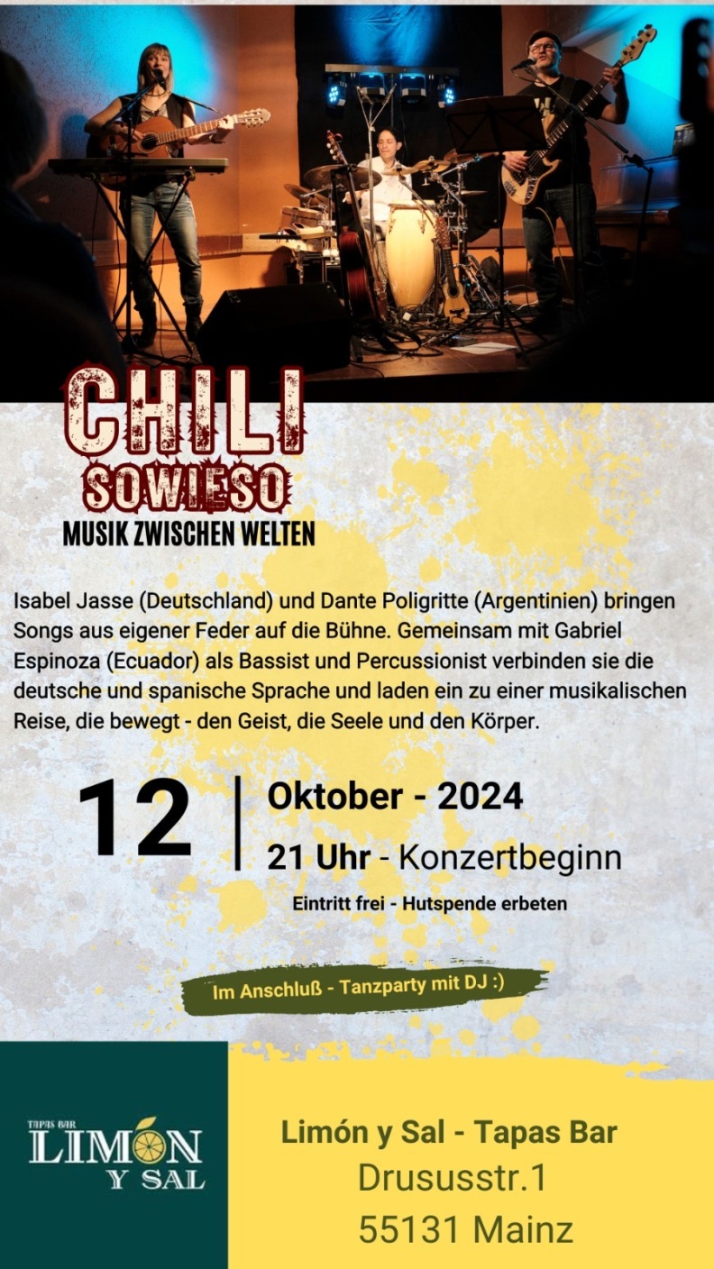 Chili Sowieso-Konzert im 'Limon y Sal'