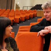 Konzert Audimax RUB - Organistin Jane Parker-Smith und Dirigent Arno Hartmann_2 ©Ruhrnachrichten - Tim Stobbe