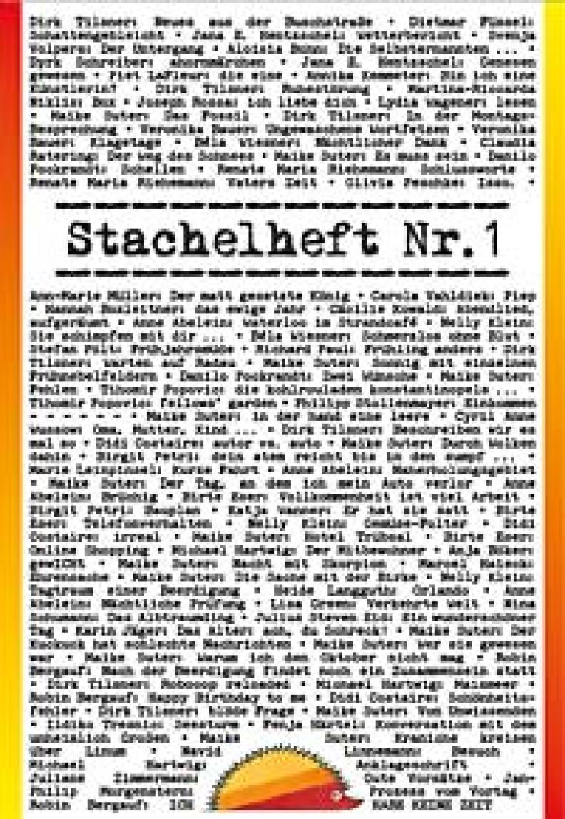 Hans-Peter Kraus (Hrsg.) Stachelheft Nr. 1