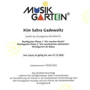 aktuelle Musikgarten Lizenz